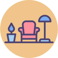 Living room furniture icon