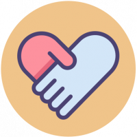 Hands holding icon